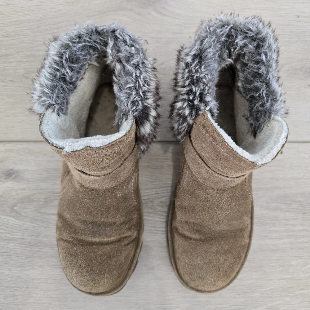 Bearpaw KoKo Suede Faux Fur Wool Sheepskin Hickory Boots Women's Size 8 Booties - Picture 5 of 10